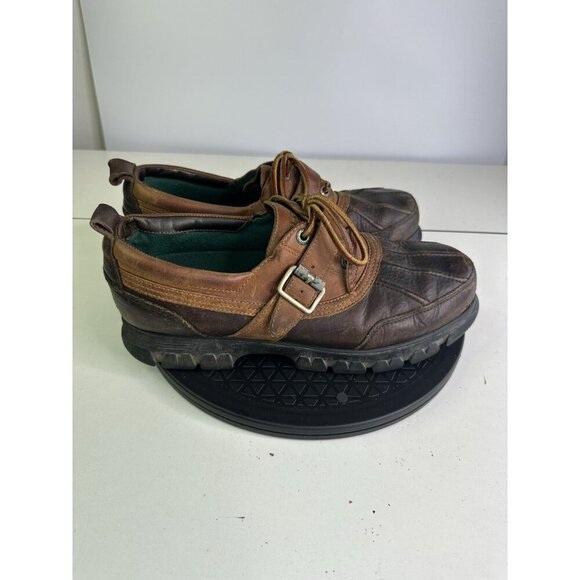 Polo Sport Ralph Lauren Boots 10.5 Dover Duck Leather Brown Buckle Ankle MB2432 - Picture 1 of 9